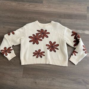LA Hearts Flower Sweater